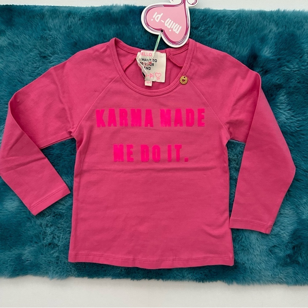 Mim-pi Toddler Girl Long Sleeve Graphic Top Size 104 (4years)